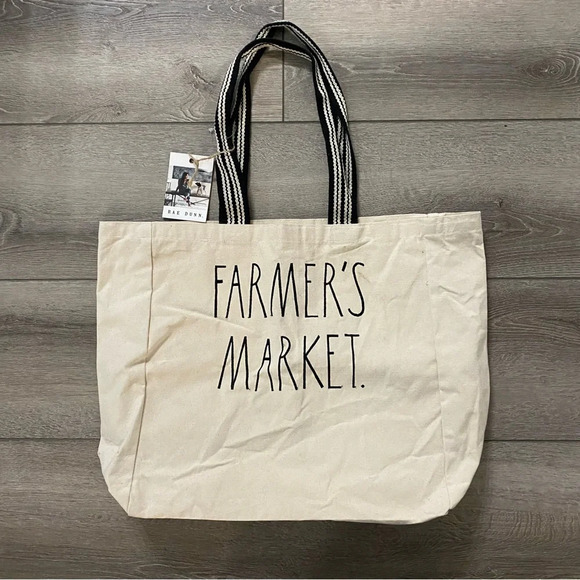 RAE DUNN “farmers market” Tote Bag - Picture 1 of 6